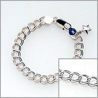 Charm Bracelet Medium Link 7  inch