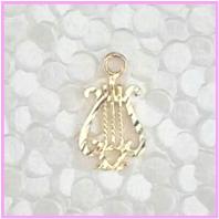 Lyre Charm 14k Y Gold