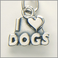 I Heart Dogs Charm