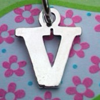 Letter V Charm - Petite