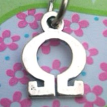 Greek Letter Omega Charm - Petite