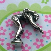 Swimmer Charm on Block