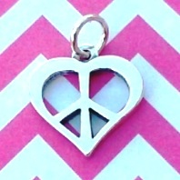 Peace Heart Charm