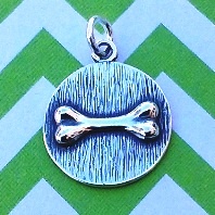 Dog Bone Disk Charm