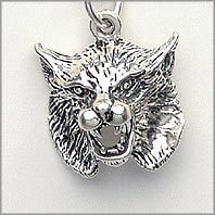 Bobcat Head Charm