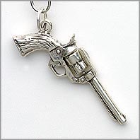 Policeman Gun Revolver Charm