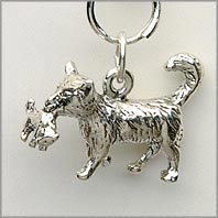 Cat Charm with Kitten in mouth