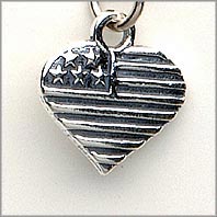 Heart Flag Charm