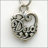 Dad Heart Charm