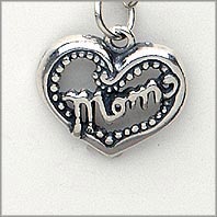 Mom Heart Charm Large