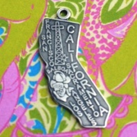 State of California Charm - as seen in InStyle Weddings