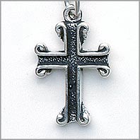 Cross Charm - Simple scroll