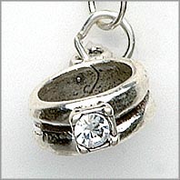 Diamond Ring Charm