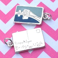 Brooklyn Bridge Charm with Enamel