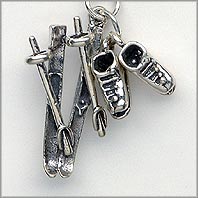 Skis w/Boots & Poles Charm -  mvbl