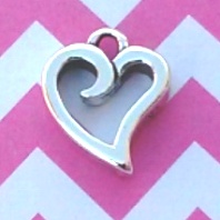 Heart Charm with Swirls